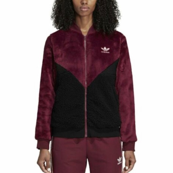adidas Jackets & Blazers - NWT Adidas Fleece Clrdo Track Top Jacket Coat 🌵small